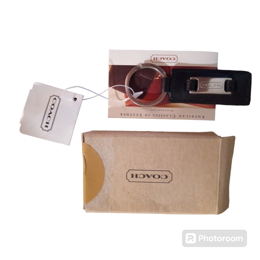 Coach Leather Key Chain NWT